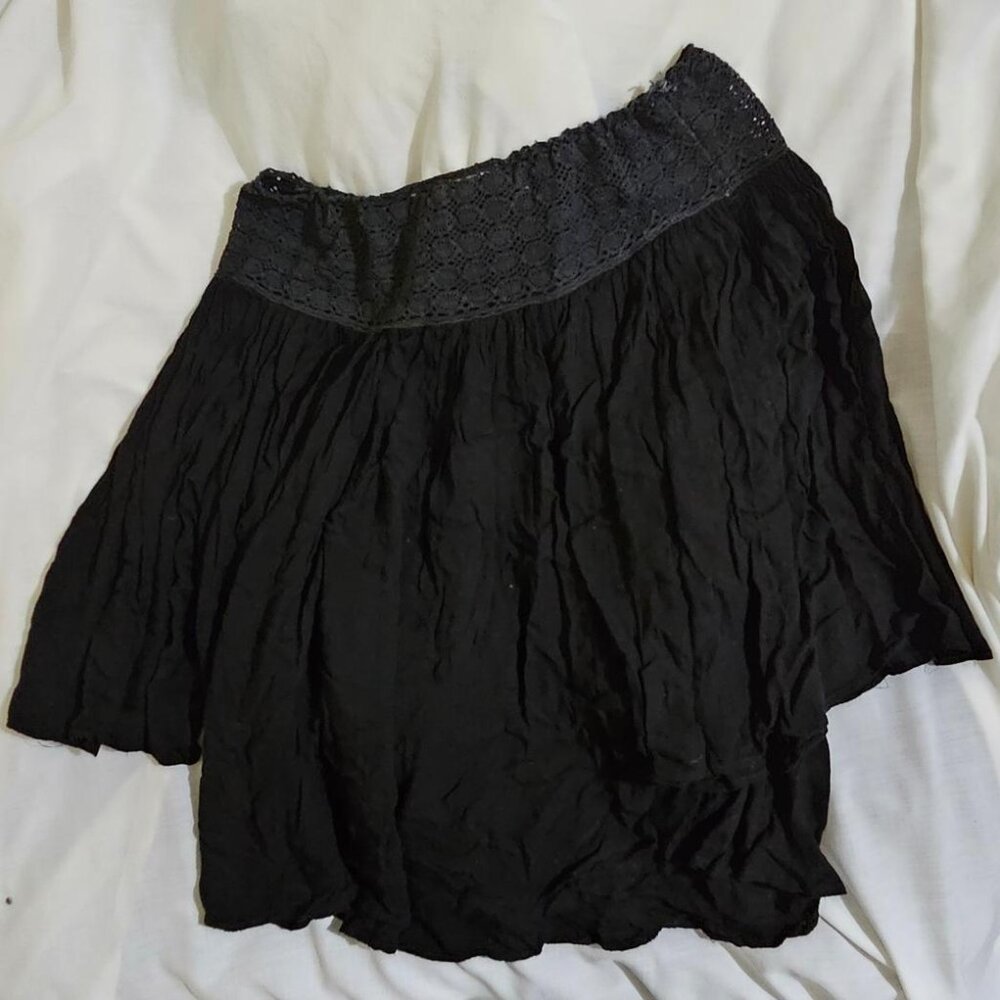 Forever 21 Boho Me Black Off Shoulder Top